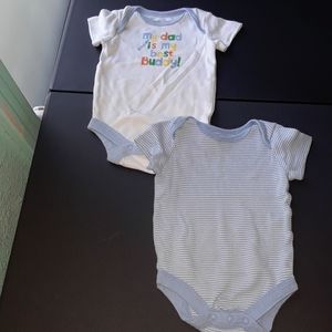 Boys Baby Infant 2 onesie set 0-3m